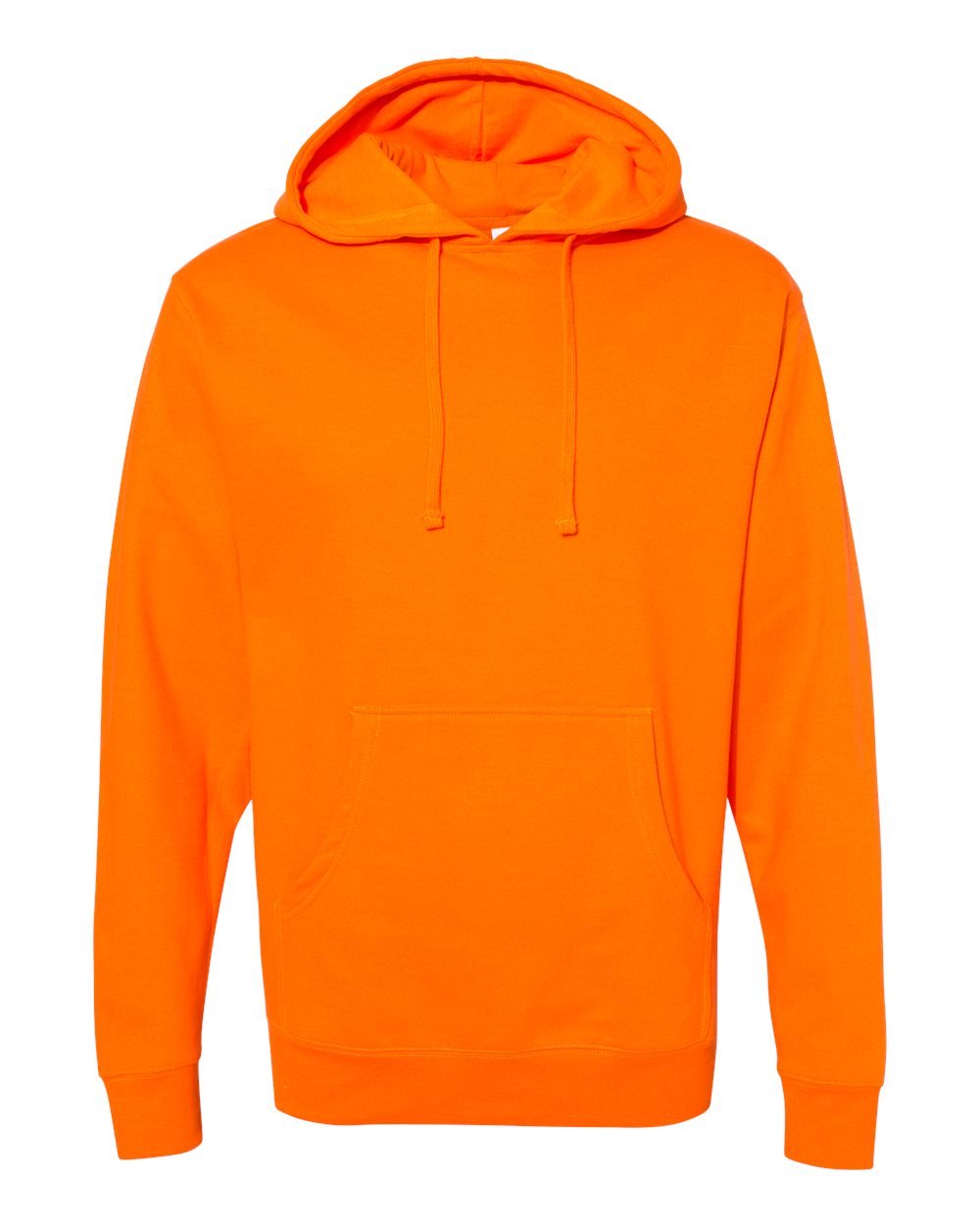 Unisex Midweight Hooded Sweatshirt - Front - B23676662 - Safety Orange