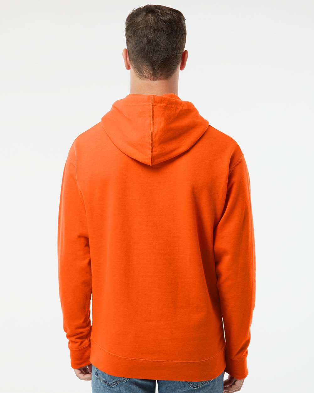 Unisex Midweight Hooded Sweatshirt - OnModelBack - B23676062 - Orange