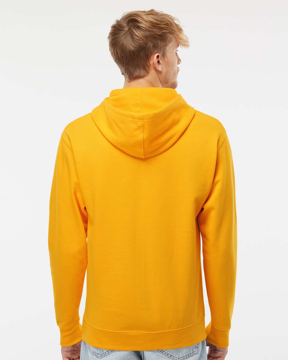 Unisex Midweight Hooded Sweatshirt - OnModelBack - B23676122 - Gold