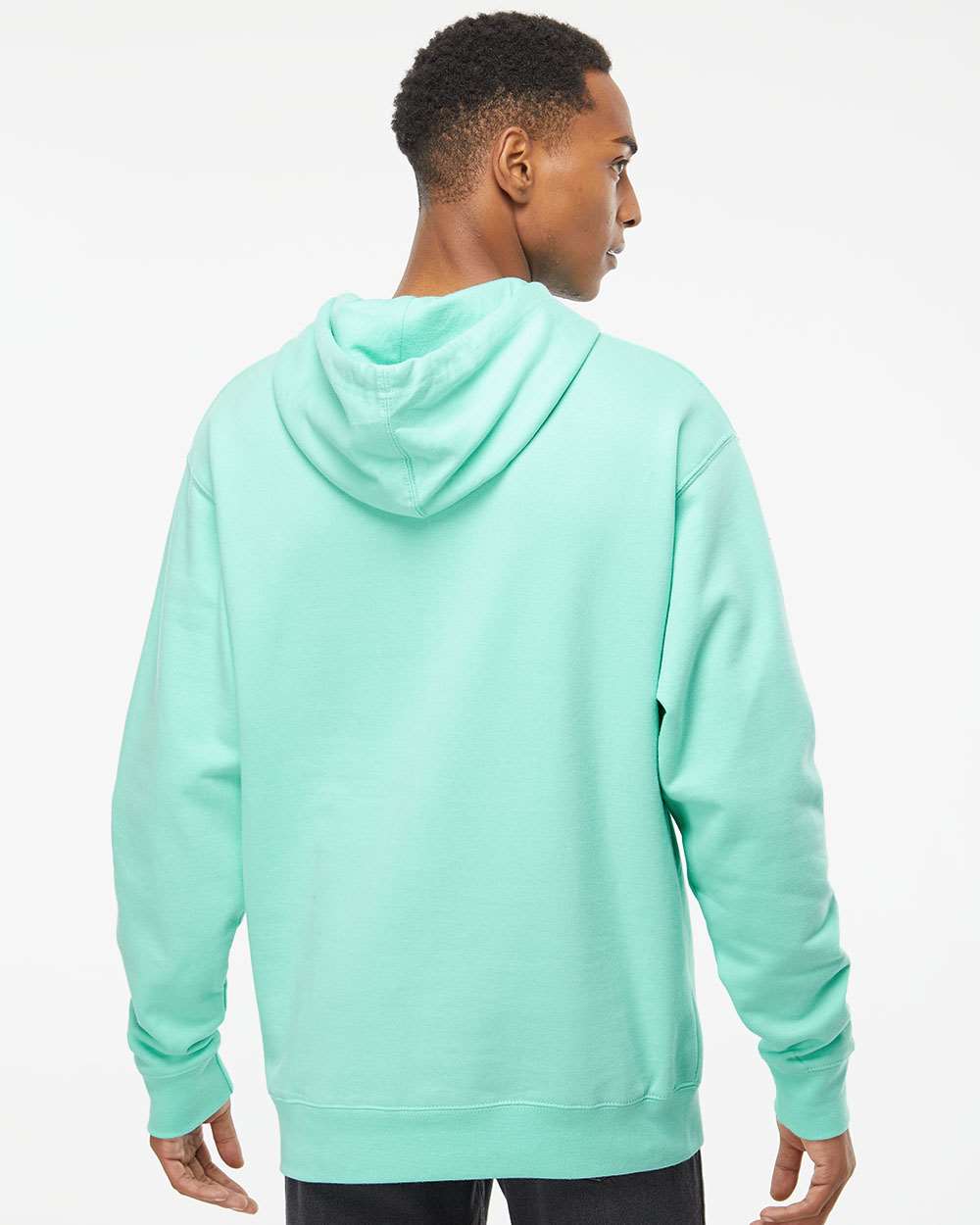 Unisex Midweight Hooded Sweatshirt - OnModelBack - B23676192 - Mint