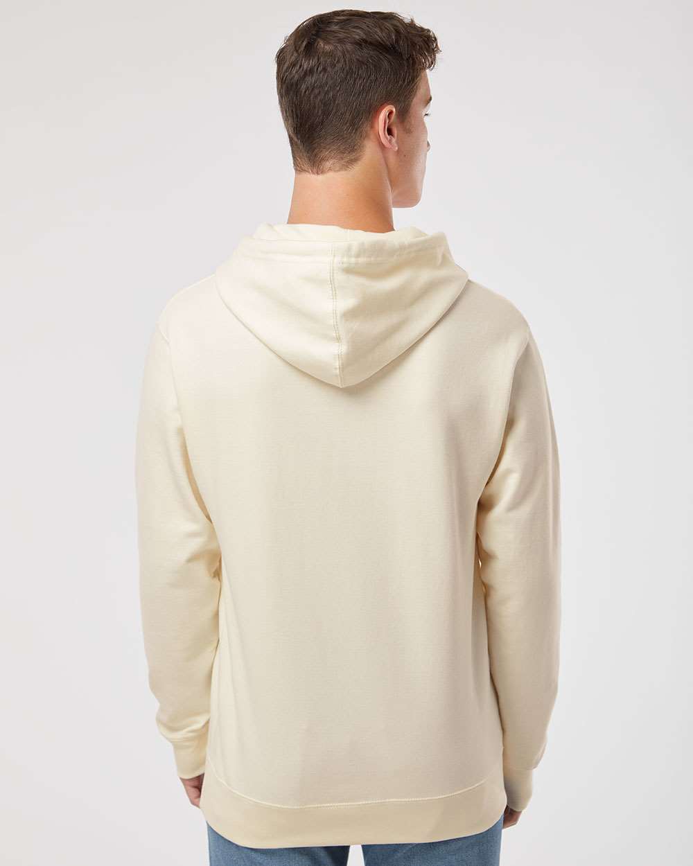 Unisex Midweight Hooded Sweatshirt - OnModelBack - B23676242 - Bone