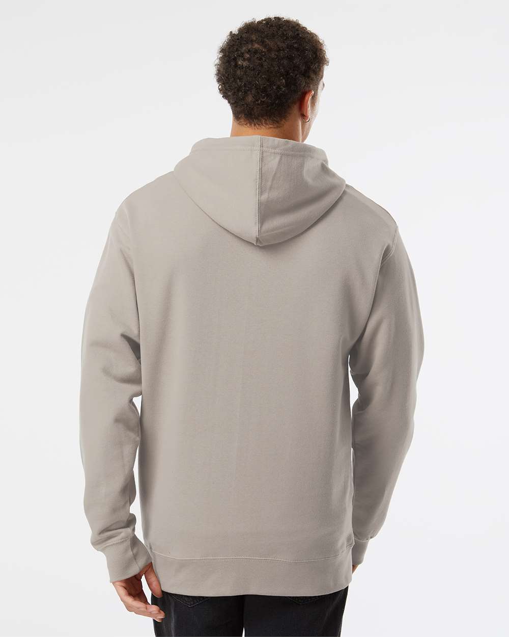 Unisex Midweight Hooded Sweatshirt - OnModelBack - B23676412 - Cement