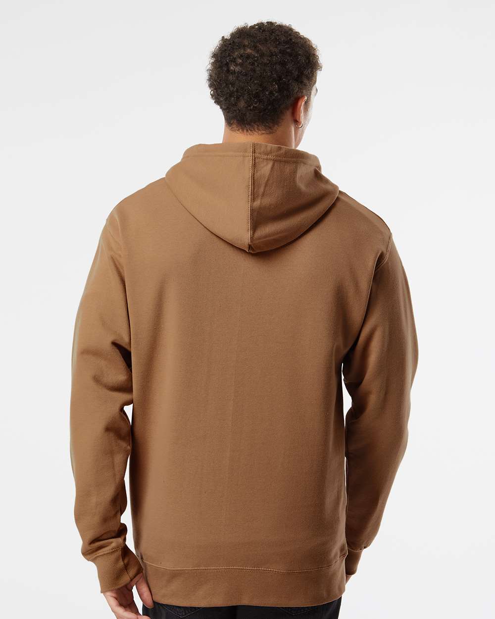 Unisex Midweight Hooded Sweatshirt - OnModelBack - B23676552 - Saddle