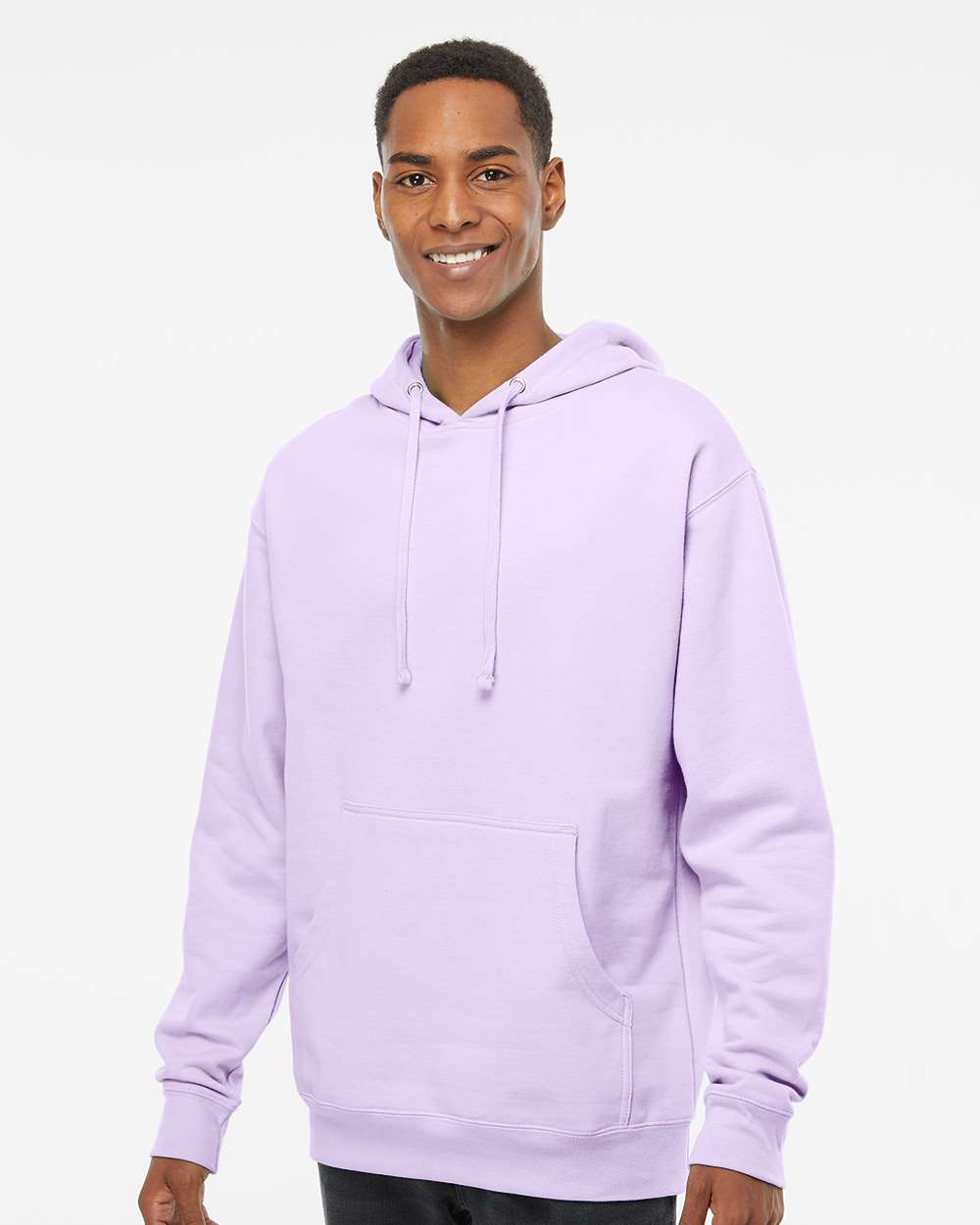 Unisex Midweight Hooded Sweatshirt - OnModelFront - B23676212 - Lavender