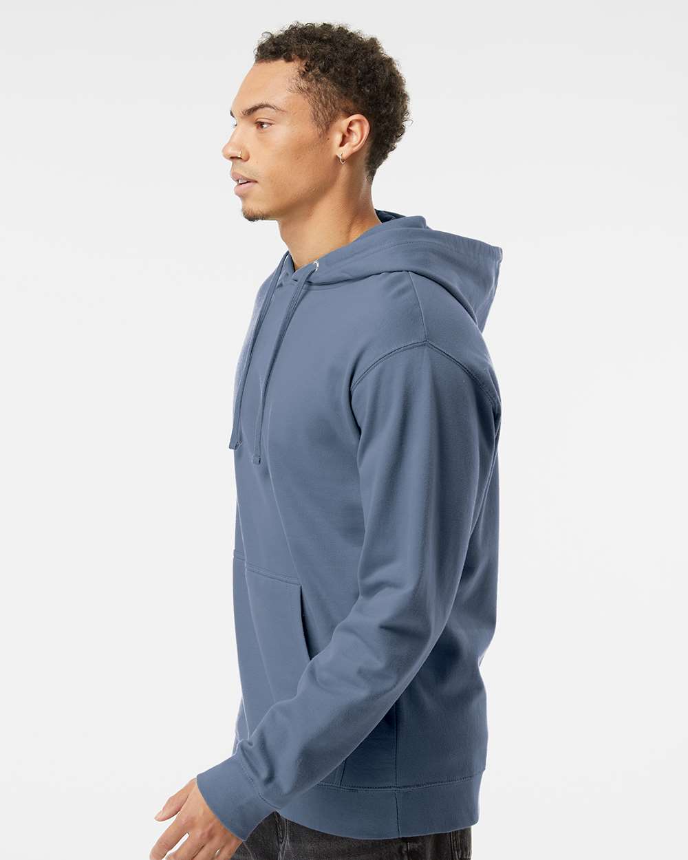 Unisex Midweight Hooded Sweatshirt - OnModelSide - B23676422 - Storm Blue