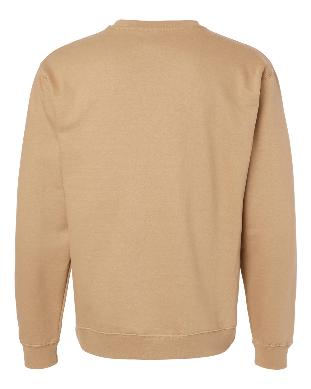 Unisex Midweight Crewneck Sweatshirt - Back - B83676242 - Sandstone