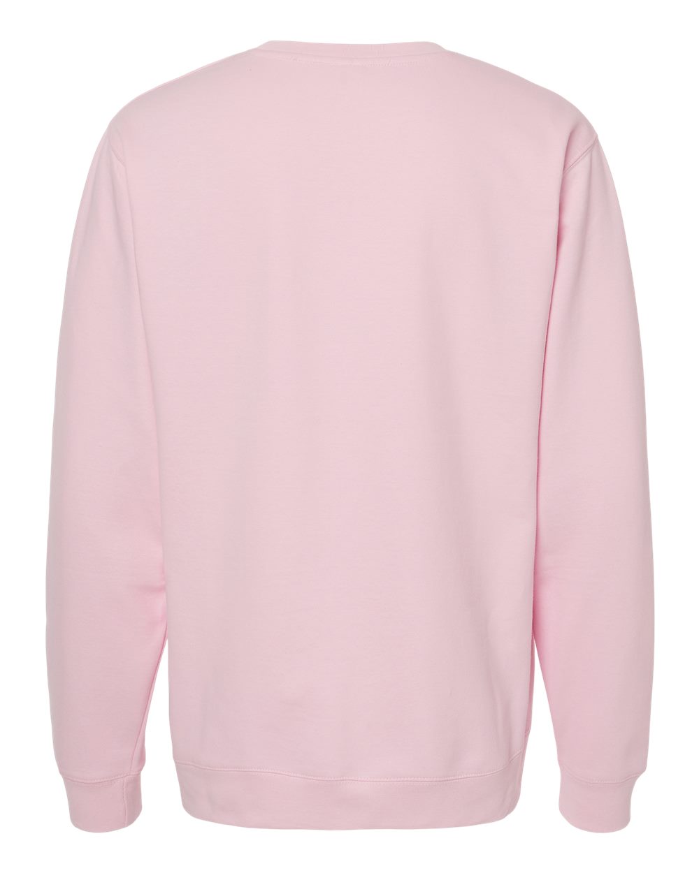 Unisex Midweight Crewneck Sweatshirt - Back - B83676302 - Light Pink