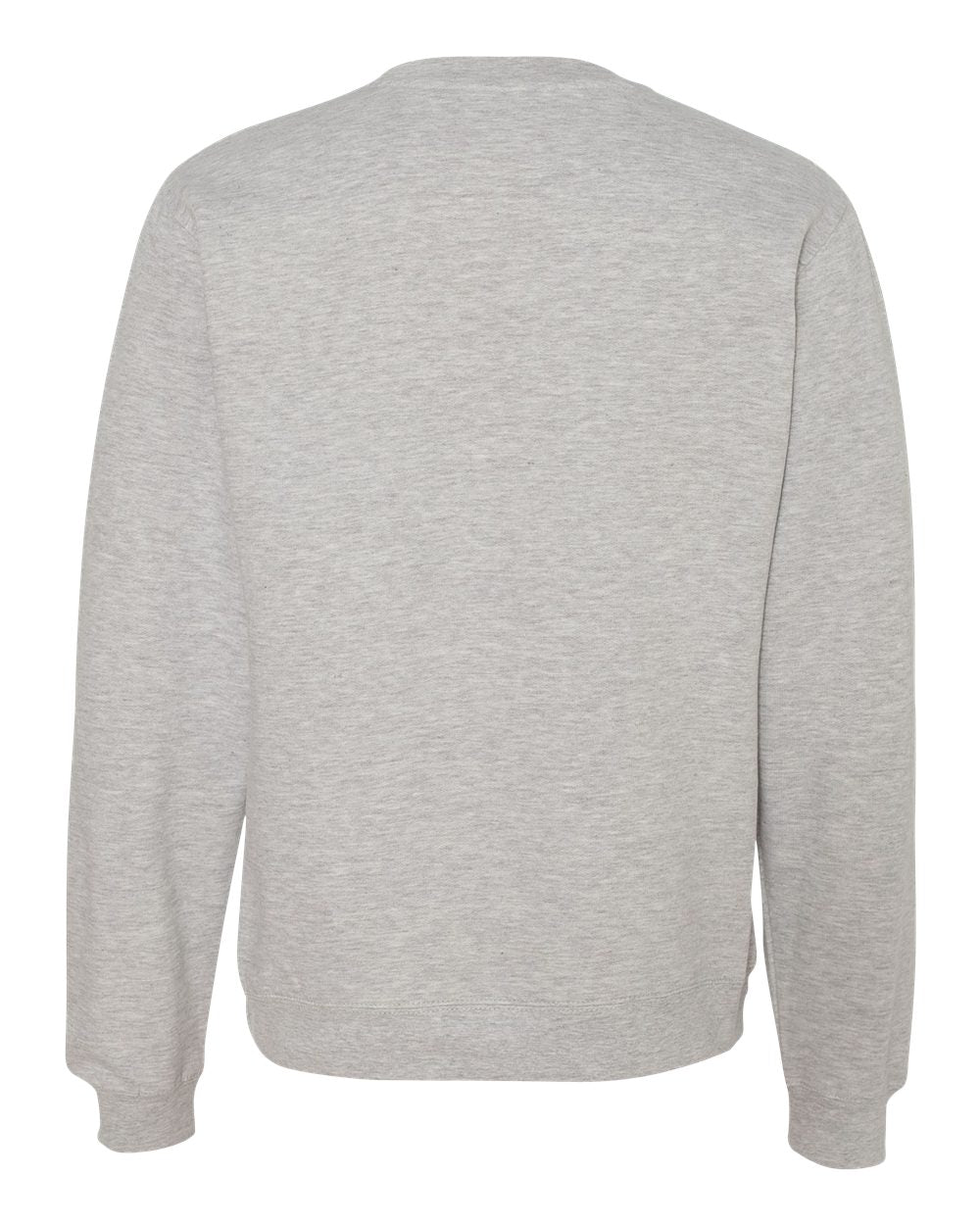 Unisex Midweight Crewneck Sweatshirt - Back - B83676352 - Grey Heather