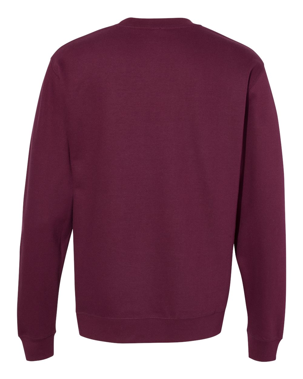 Unisex Midweight Crewneck Sweatshirt - Back - B83676532 - Maroon