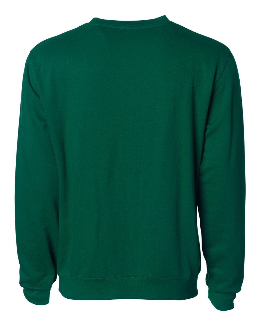 Unisex Midweight Crewneck Sweatshirt - Back - B83676542 - Dark Green