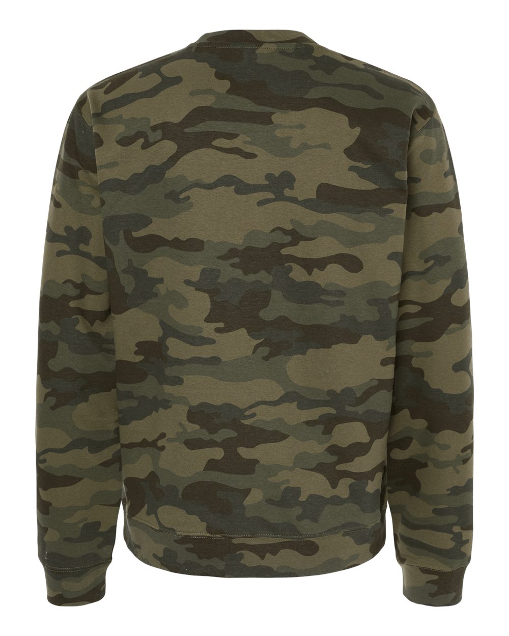 Unisex Midweight Crewneck Sweatshirt - Back - B83676982 - Forest Camo