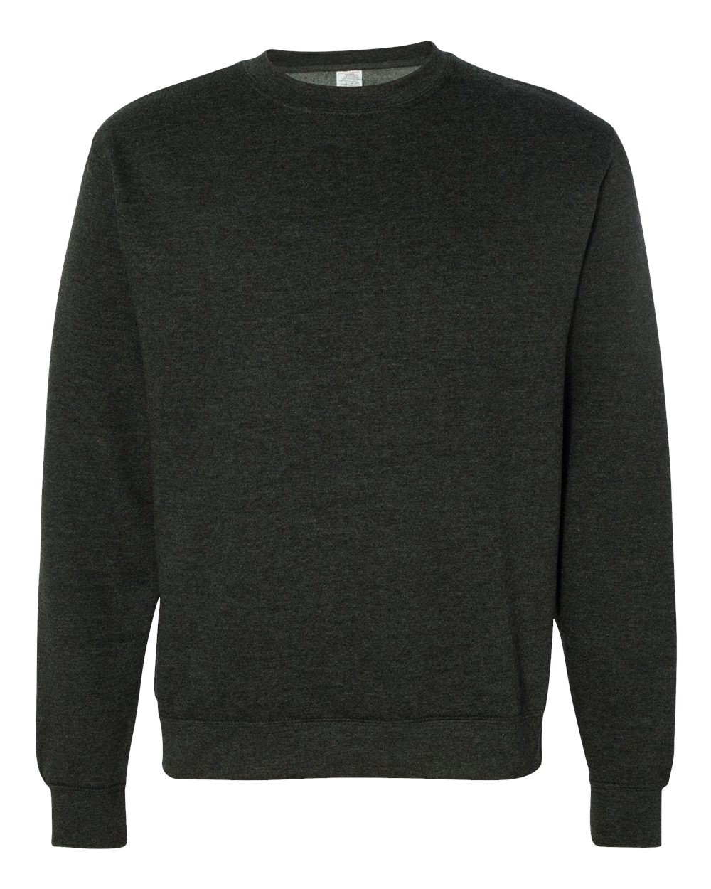 Unisex Midweight Crewneck Sweatshirt - Front - B83676102 - Charcoal Heather