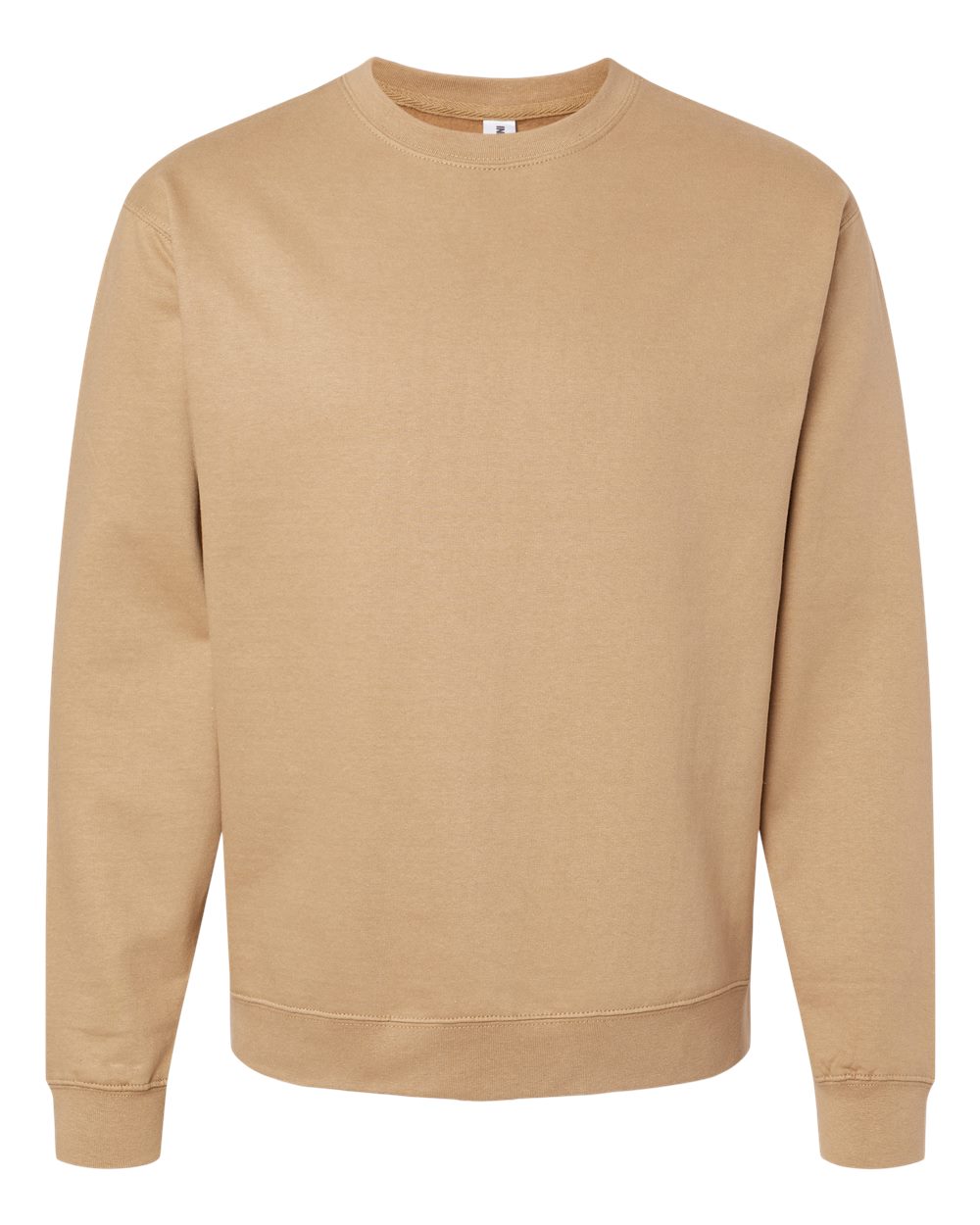 Unisex Midweight Crewneck Sweatshirt - Front - B83676242 - Sandstone