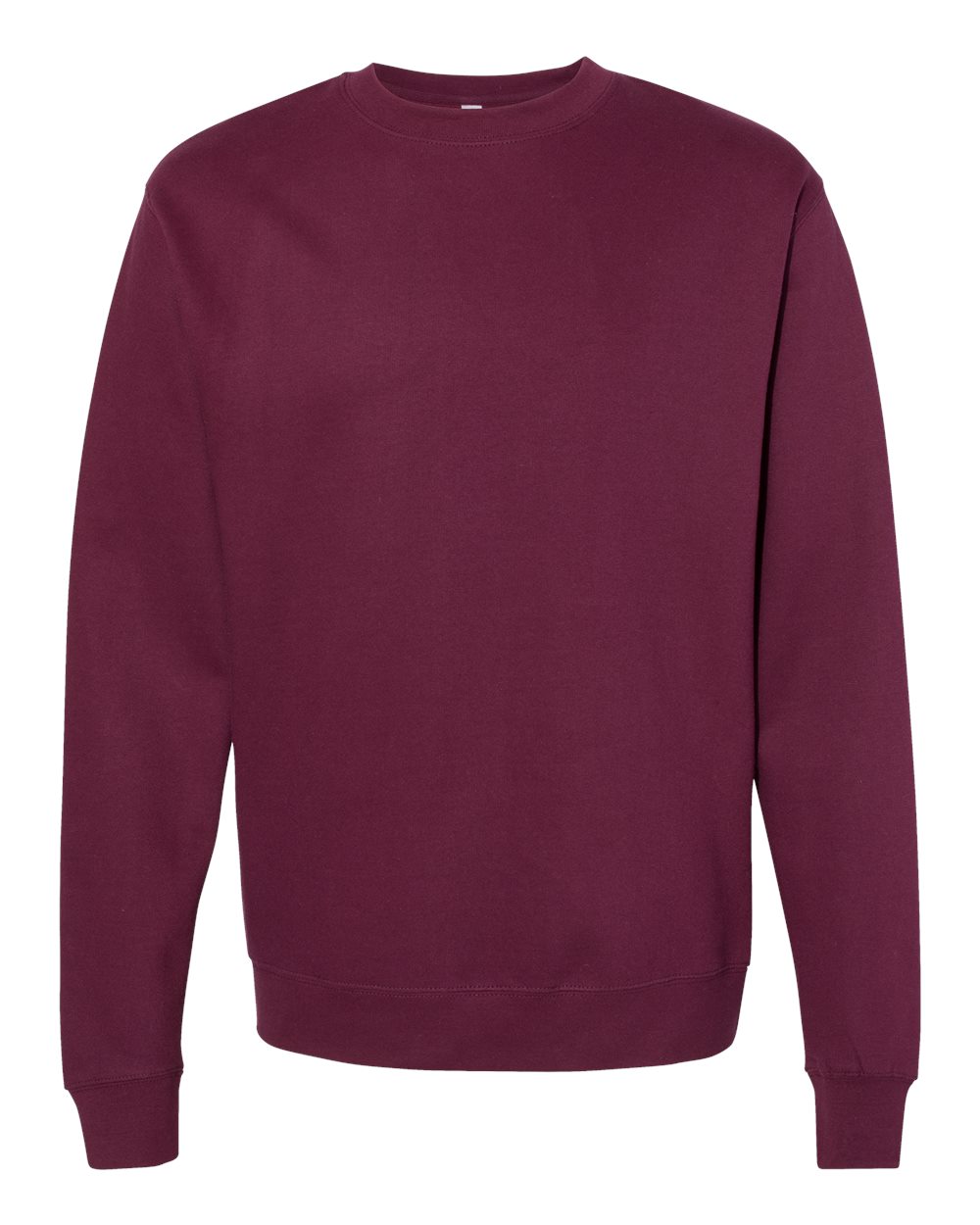Unisex Midweight Crewneck Sweatshirt - Front - B83676532 - Maroon