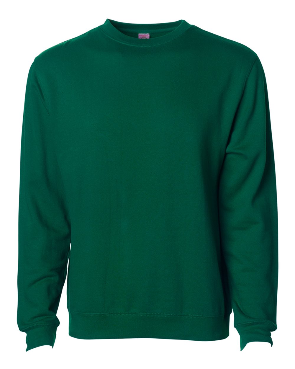 Unisex Midweight Crewneck Sweatshirt - Front - B83676542 - Dark Green