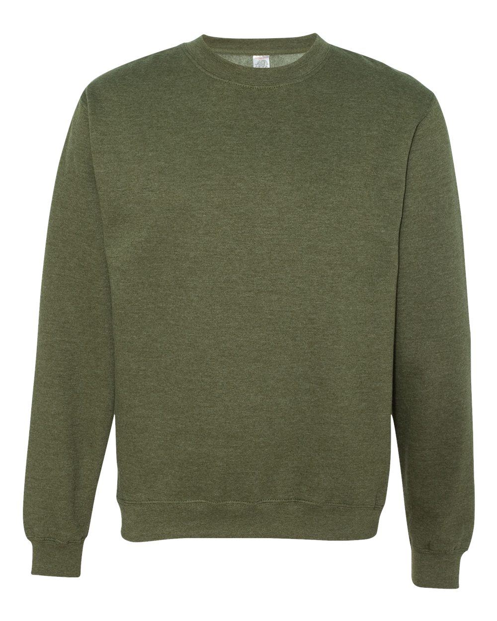 Unisex Midweight Crewneck Sweatshirt - Front - B83676642 - Army Heather