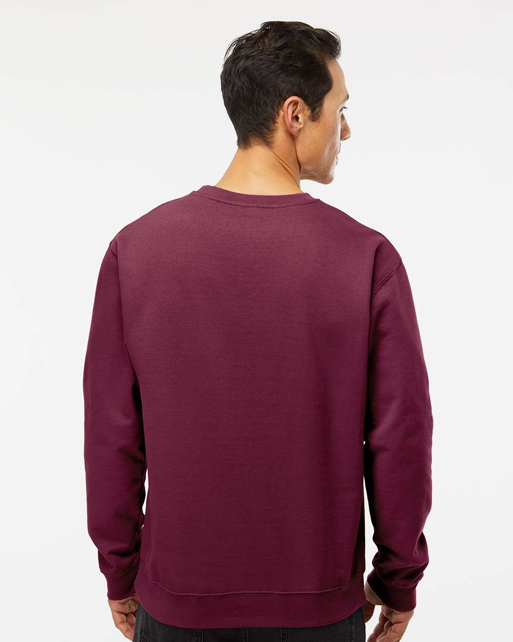 Unisex Midweight Crewneck Sweatshirt - OnModelBack - B83676532 - Maroon