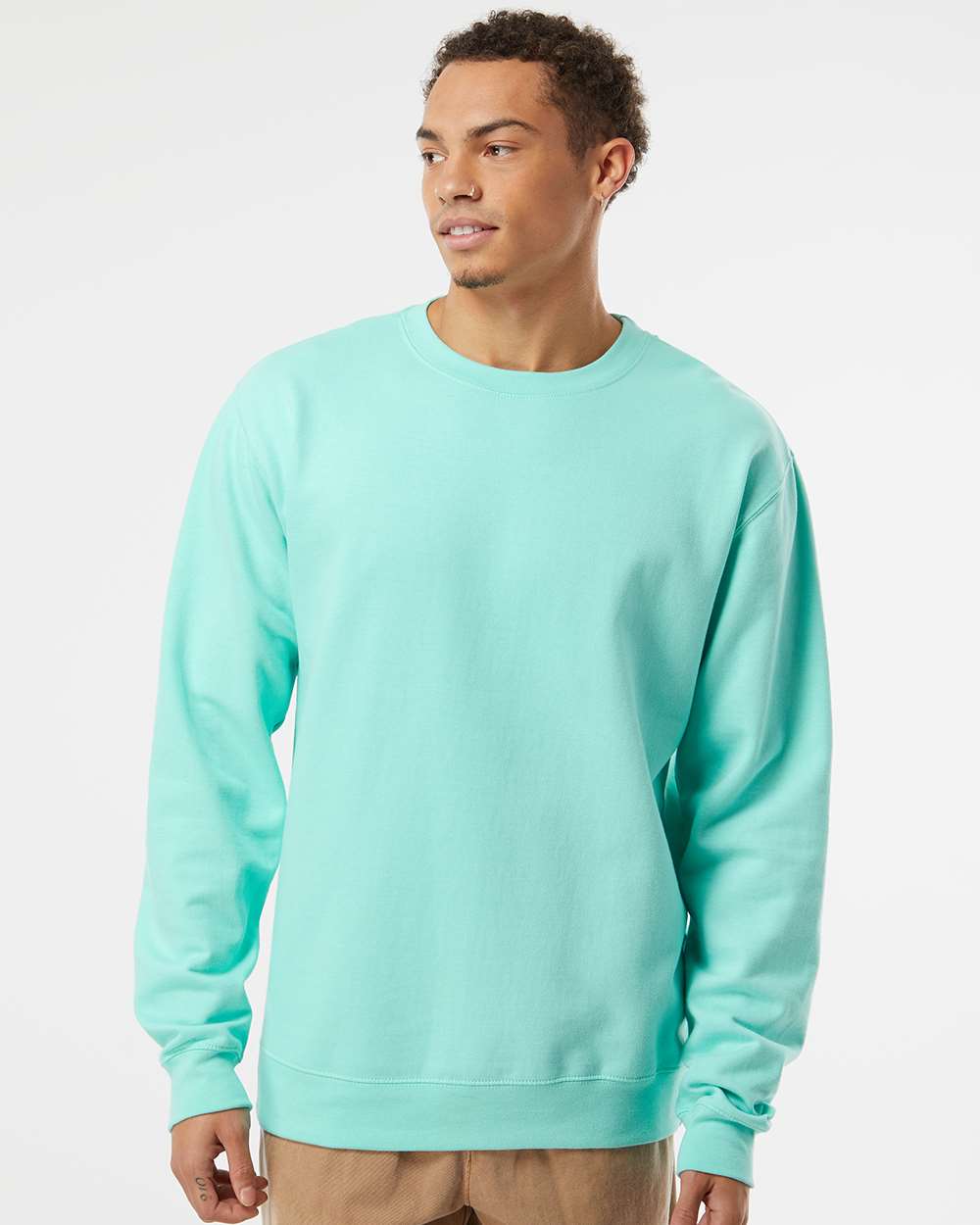 Unisex Midweight Crewneck Sweatshirt - OnModelFront - B83676172 - Mint