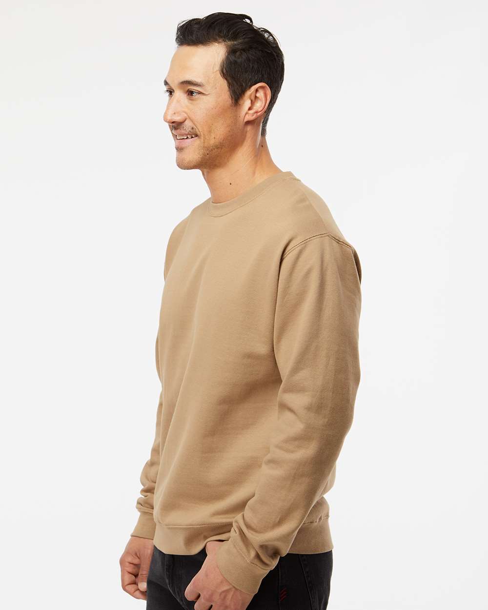 Unisex Midweight Crewneck Sweatshirt - OnModelSide - B83676242 - Sandstone