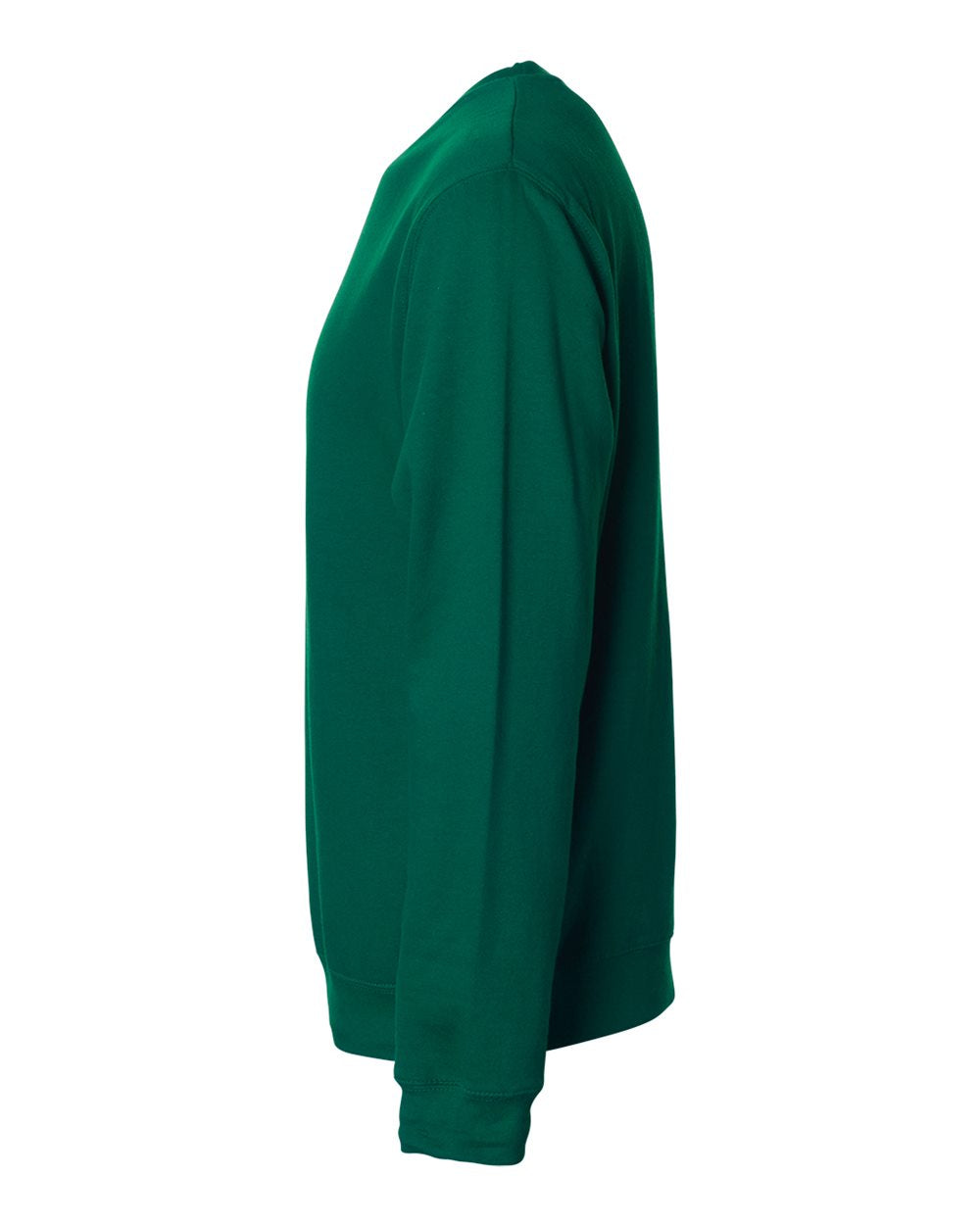Unisex Midweight Crewneck Sweatshirt - Side - B83676542 - Dark Green