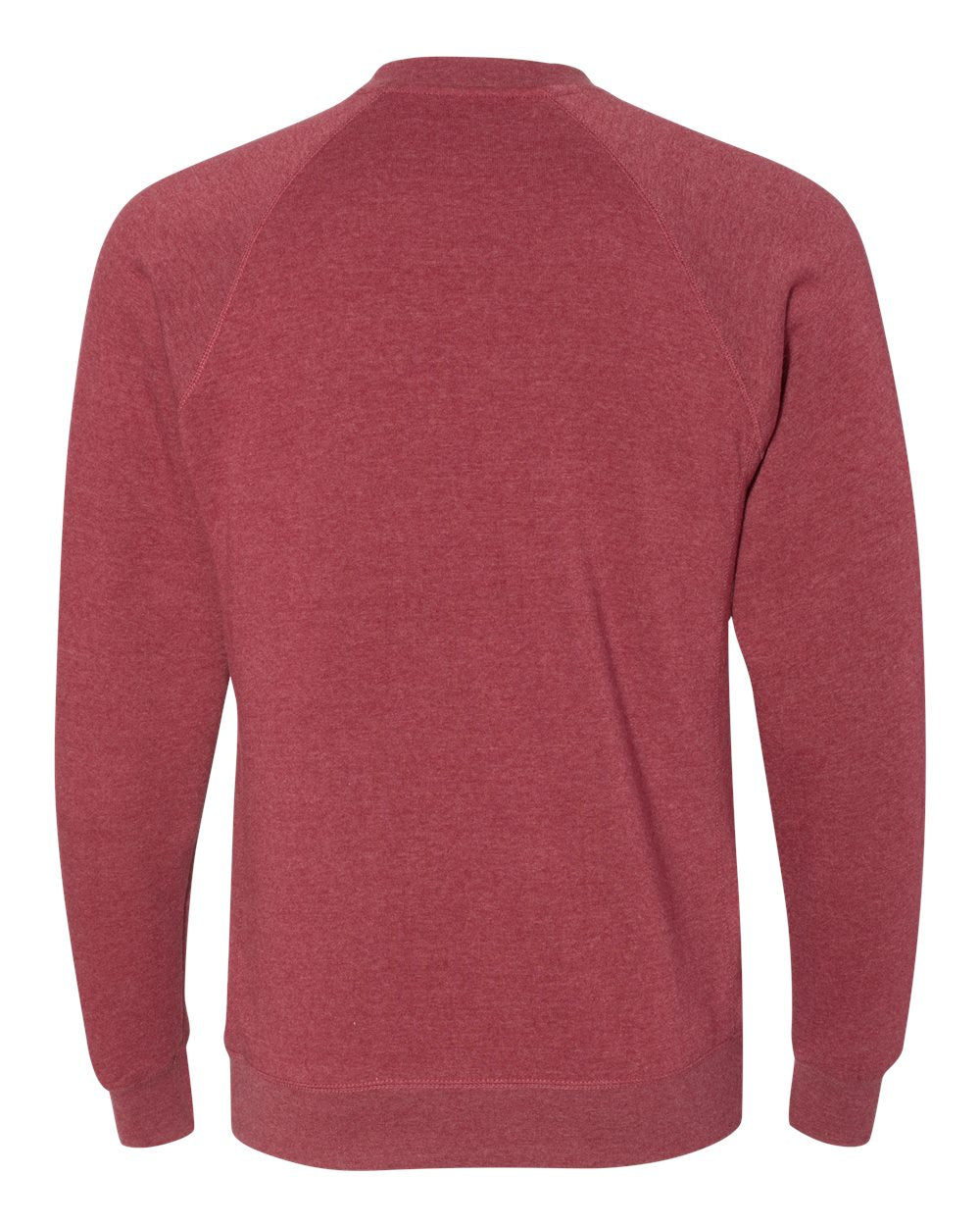 Unisex Special Blend Raglan Crewneck Sweatshirt - Back - B82576222 - Crimson