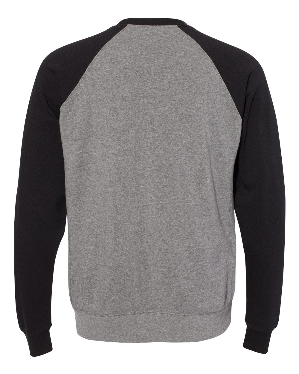 Unisex Special Blend Raglan Crewneck Sweatshirt - Back - B82576512 - Nickel Heather/ Black