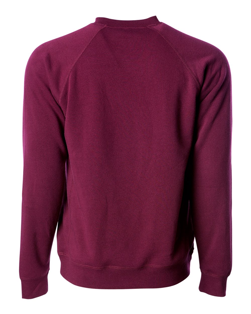 Unisex Special Blend Raglan Crewneck Sweatshirt - Back - B82576532 - Maroon