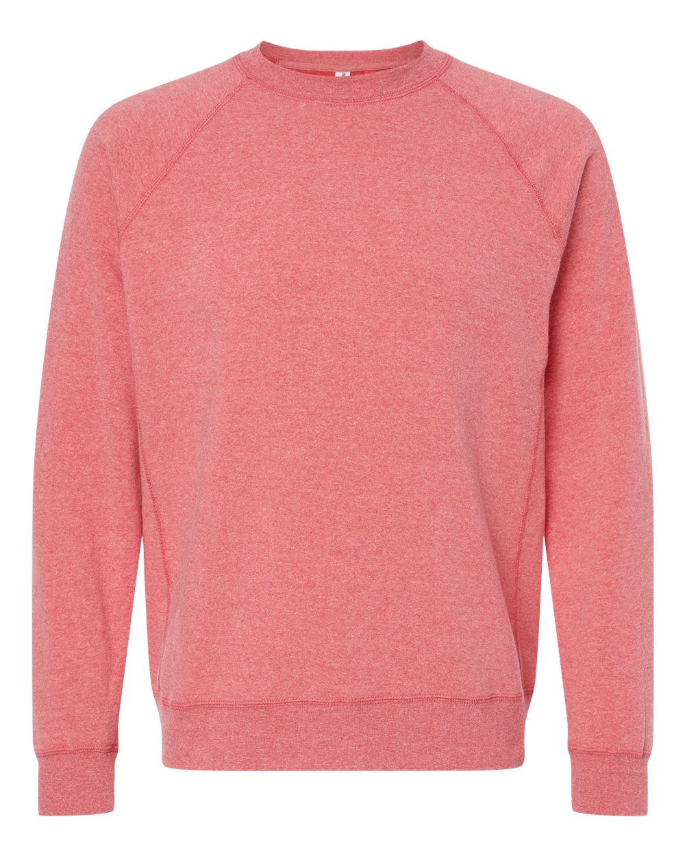 Unisex Special Blend Raglan Crewneck Sweatshirt - Front - B82576033 - Pomegranate