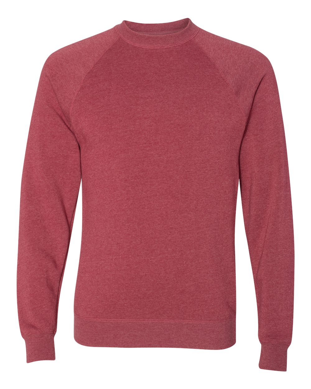Unisex Special Blend Raglan Crewneck Sweatshirt - Front - B82576222 - Crimson