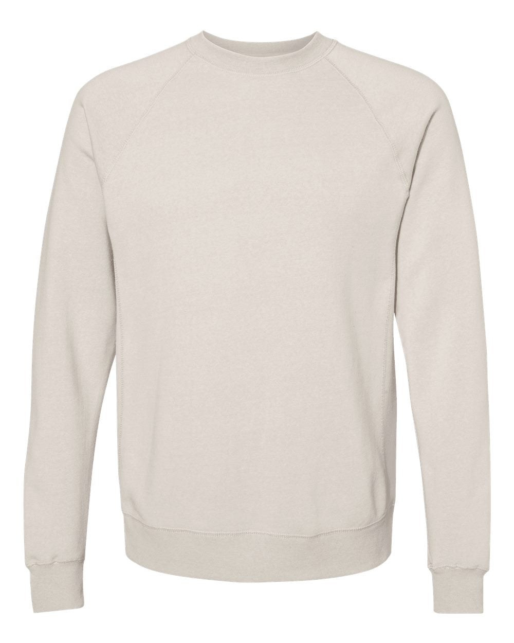 Unisex Special Blend Raglan Crewneck Sweatshirt - Front - B82576242 - Stone Heather