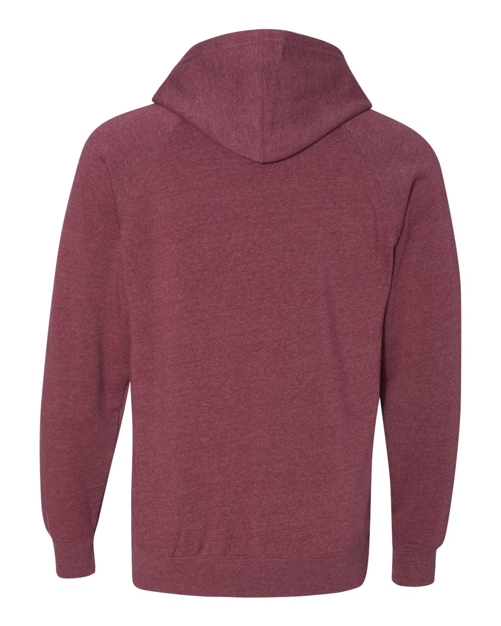 Unisex Special Blend Raglan Hooded Sweatshirt - Back - B83376222 - Crimson