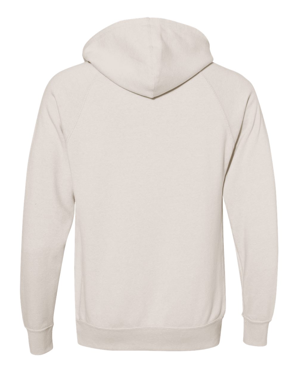 Unisex Special Blend Raglan Hooded Sweatshirt - Back - B83376242 - Stone Heather