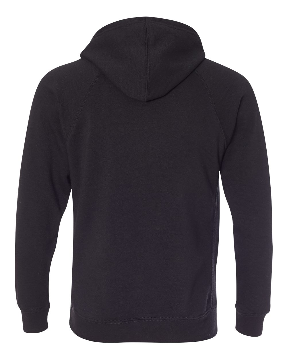 Unisex Special Blend Raglan Hooded Sweatshirt - Back - B83376502 - Black