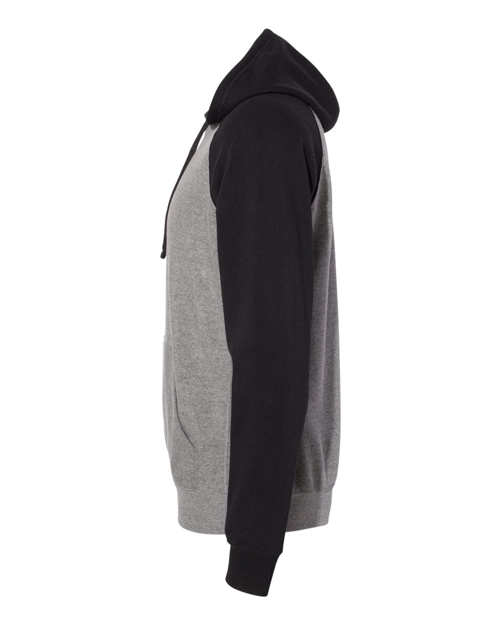 Unisex Special Blend Raglan Hooded Sweatshirt - DirectSide - B83376512 - Nickel Heather/ Black