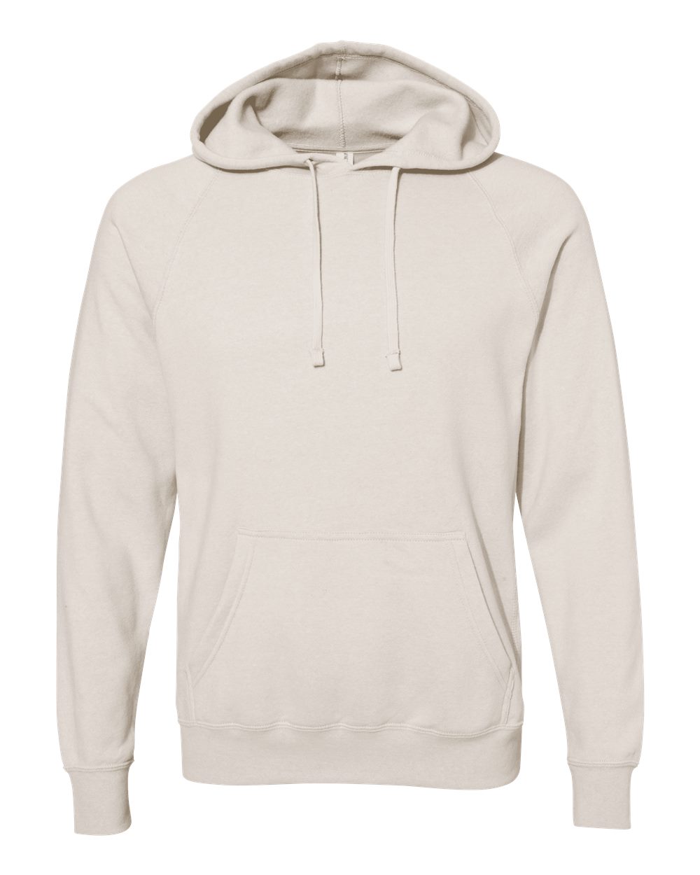 Unisex Special Blend Raglan Hooded Sweatshirt - Front - B83376242 - Stone Heather