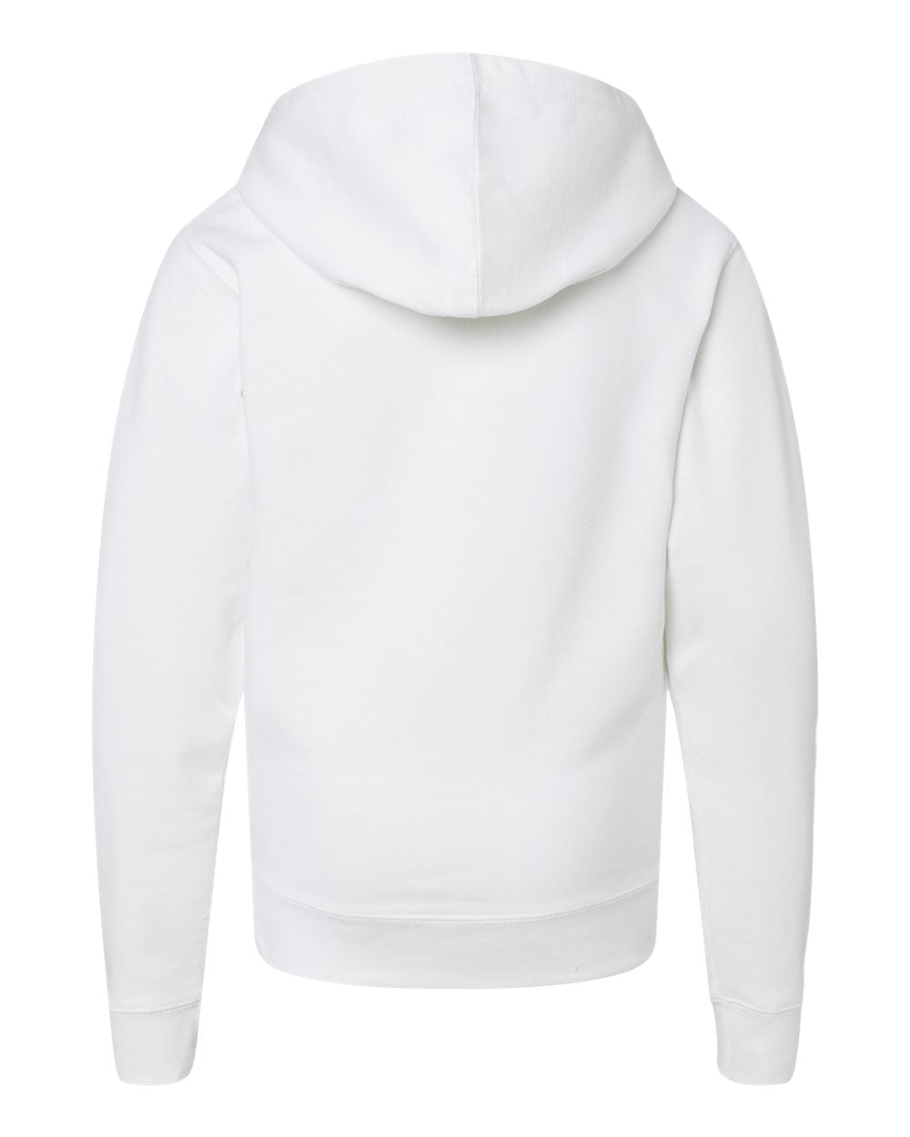 Youth Midweight Hooded Sweatshirt - Back - B32076003 - White