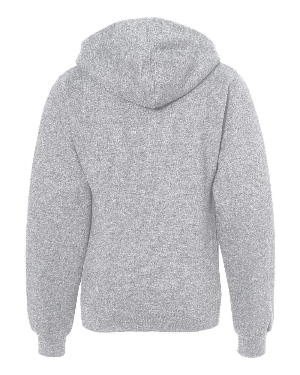 Youth Midweight Hooded Sweatshirt - Back - B32076353 - Grey Heather