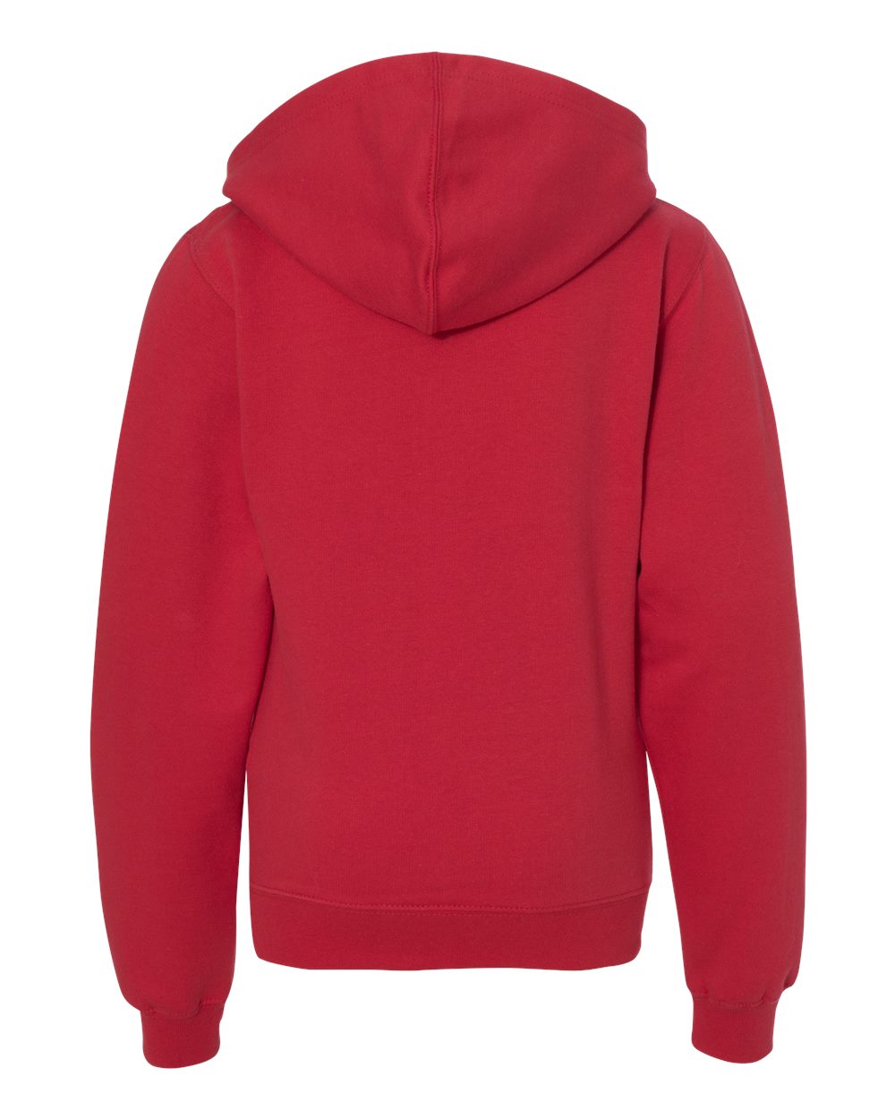 Youth Midweight Hooded Sweatshirt - Back - B32076703 - Red