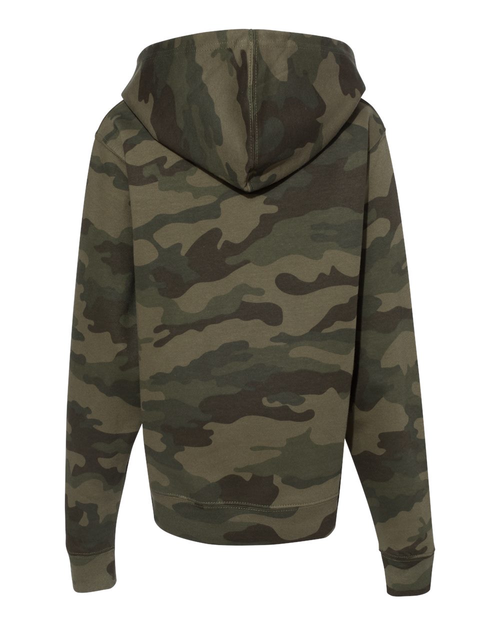 Youth Midweight Hooded Sweatshirt - Back - B32076983 - Forest Camo