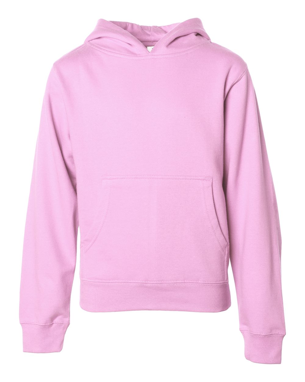 Youth Midweight Hooded Sweatshirt - Front - B32076303 - Light Pink