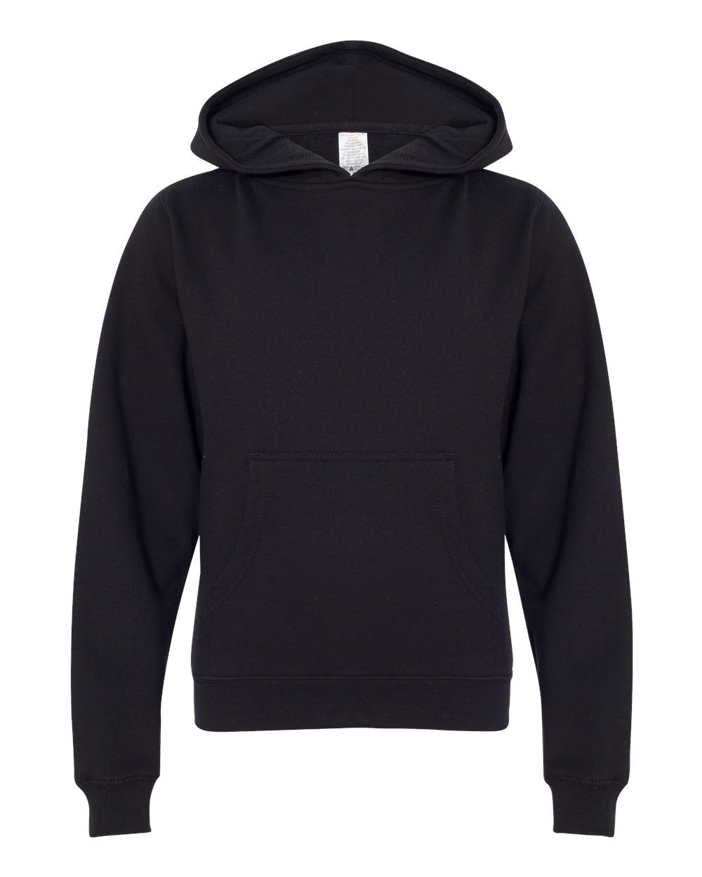 Youth Midweight Hooded Sweatshirt - Front - B32076503 - Black