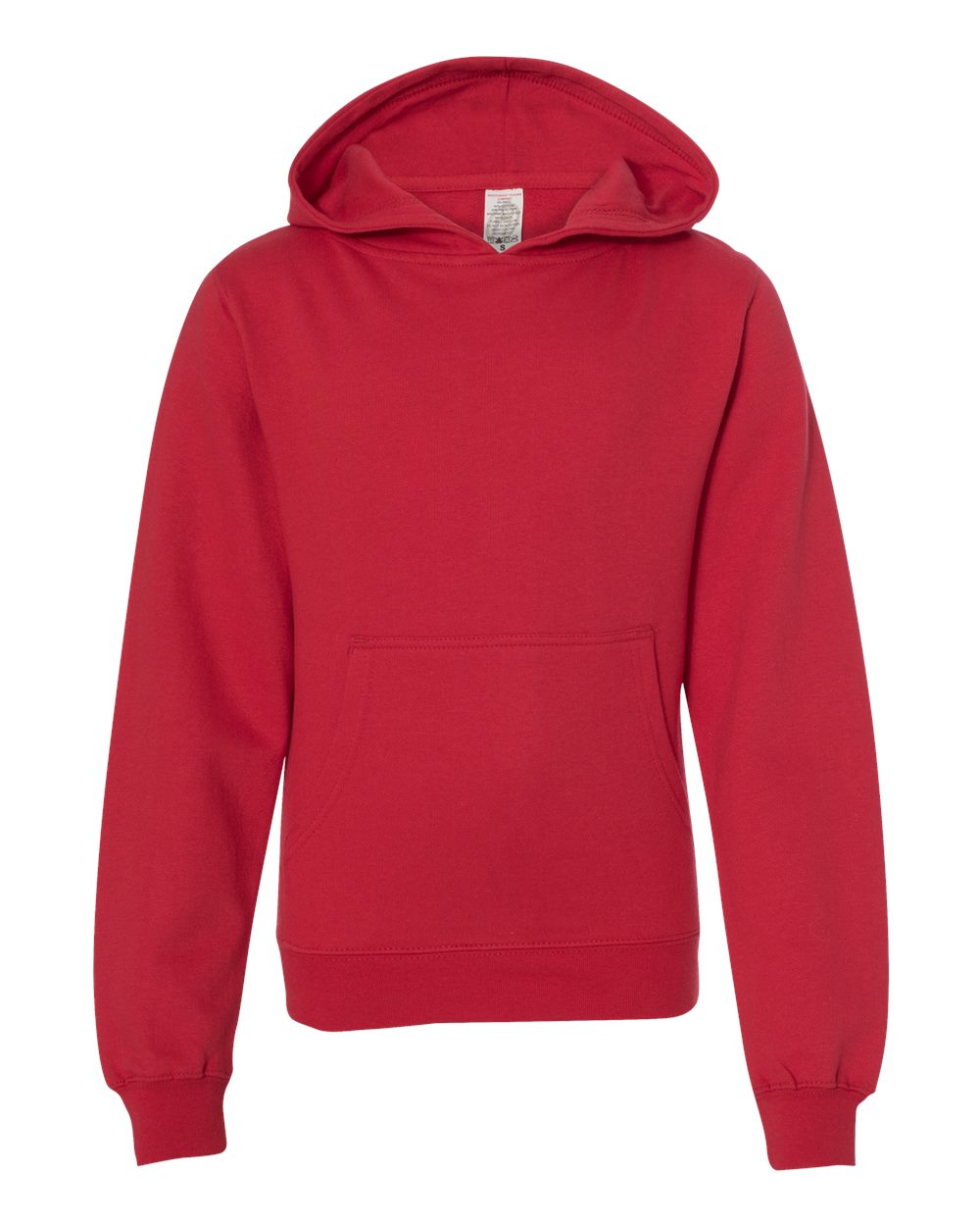 Youth Midweight Hooded Sweatshirt - Front - B32076703 - Red