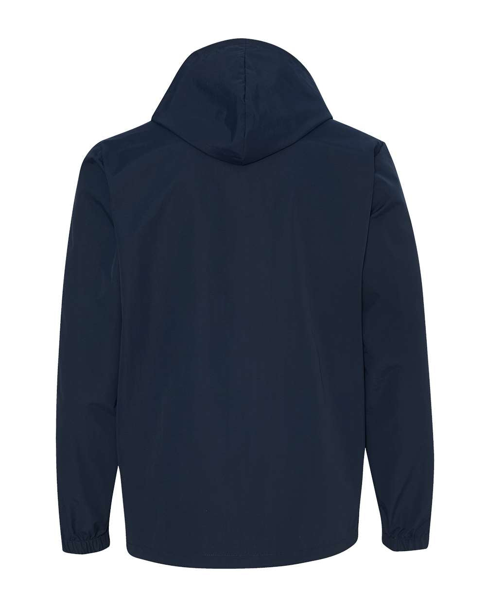 Men's Water-Resistant Hooded Windbreaker - Back - B50876652 - Classic Navy