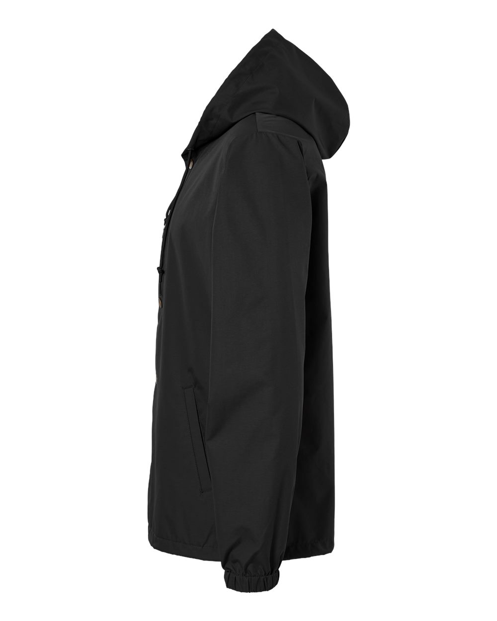 Men's Water-Resistant Hooded Windbreaker - DirectSide - B50876502 - Black