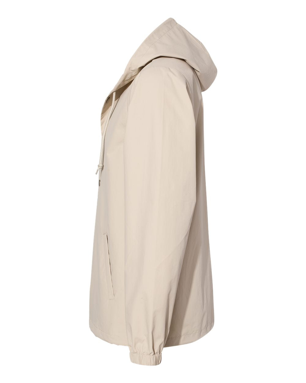 Men's Water-Resistant Hooded Windbreaker - DirectSide - B50876772 - Classic Khaki
