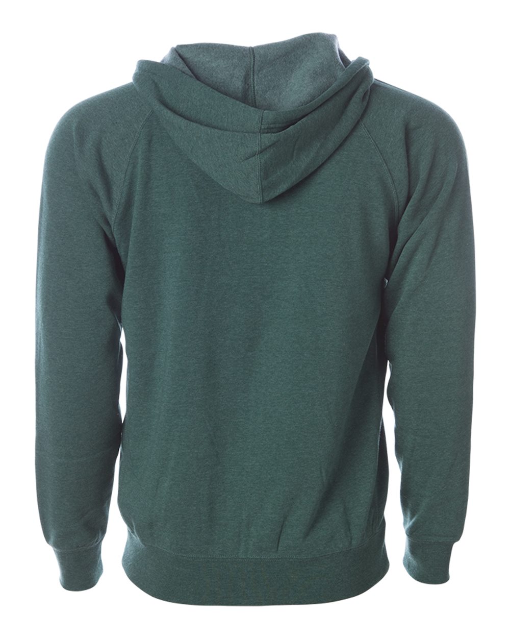 Unisex Special Blend Raglan Full-Zip Hooded Sweatshirt - Back - B81476532 - Moss