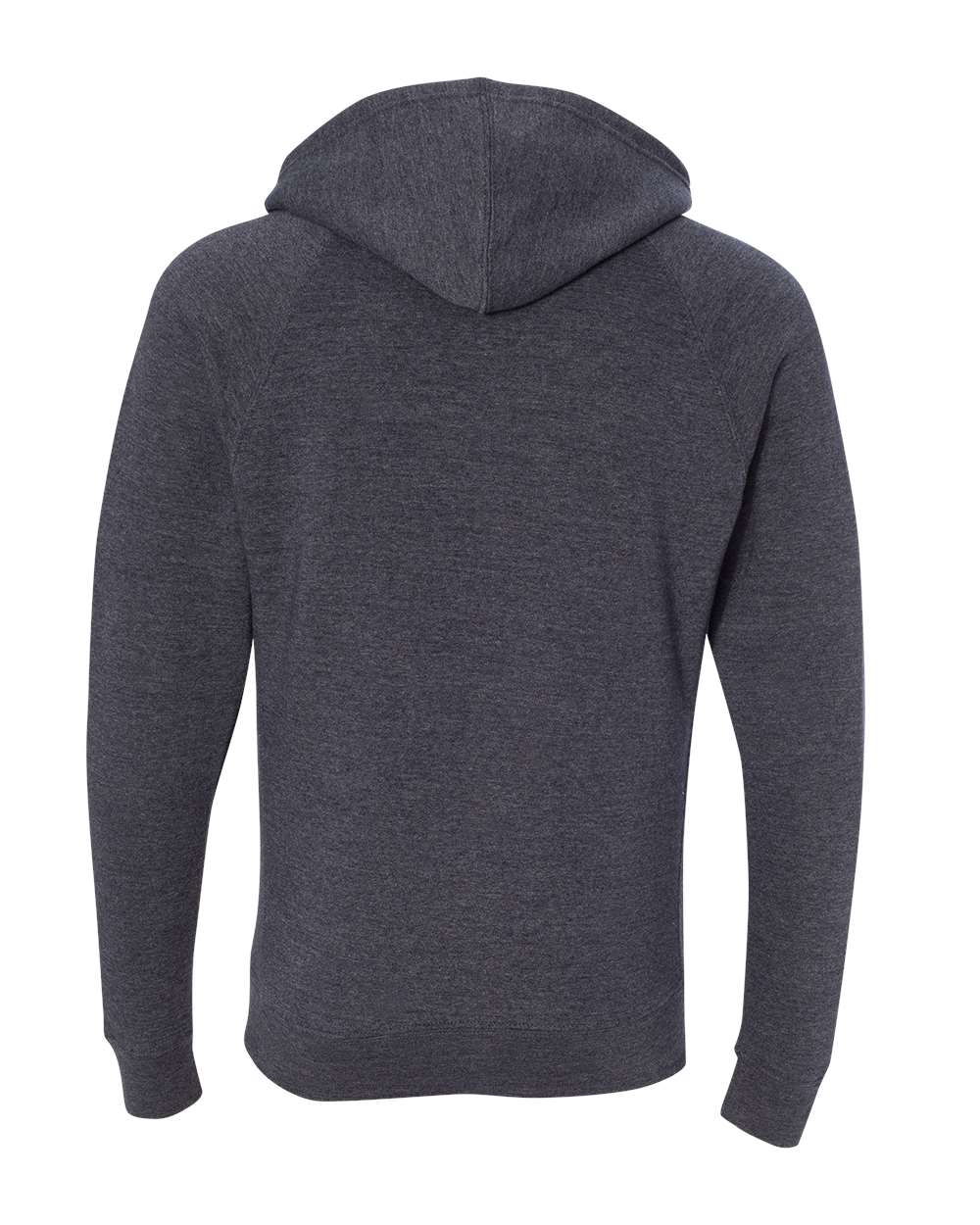 Unisex Special Blend Raglan Full-Zip Hooded Sweatshirt - Back - B81476862 - Midnight Navy