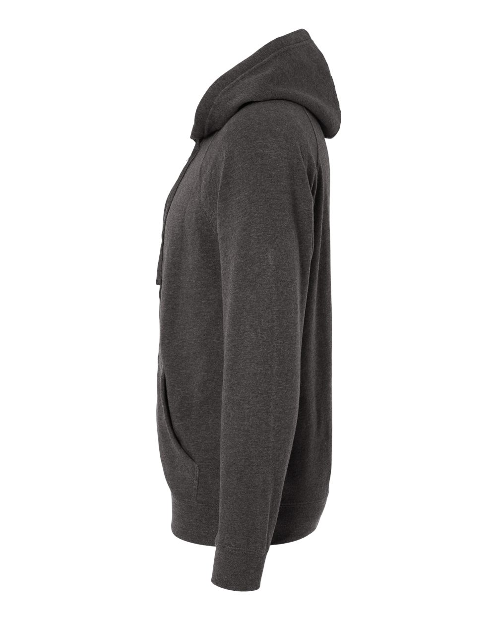 Unisex Special Blend Raglan Full-Zip Hooded Sweatshirt - DirectSide - B81476092 - Carbon