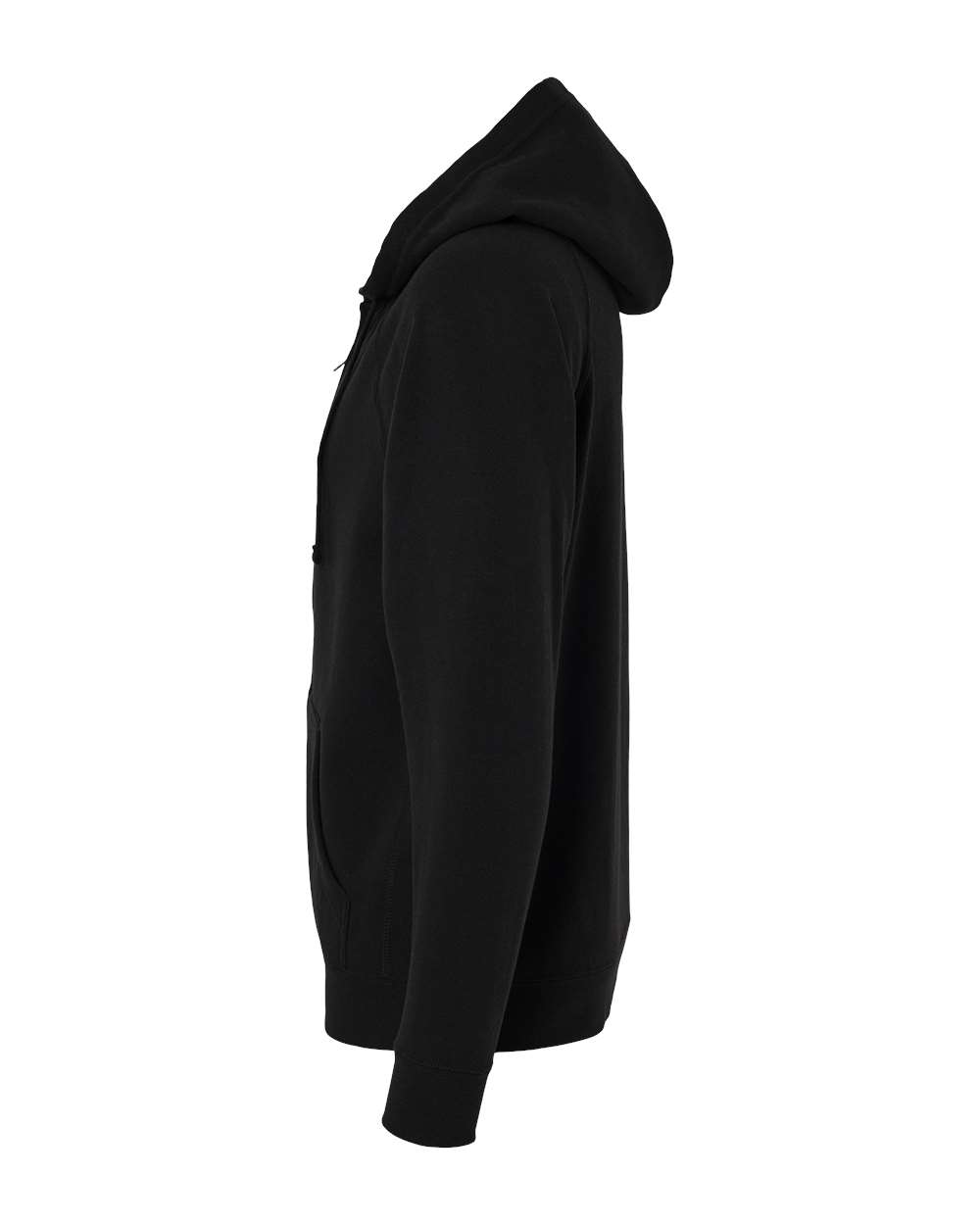 Unisex Special Blend Raglan Full-Zip Hooded Sweatshirt - DirectSide - B81476502 - Black