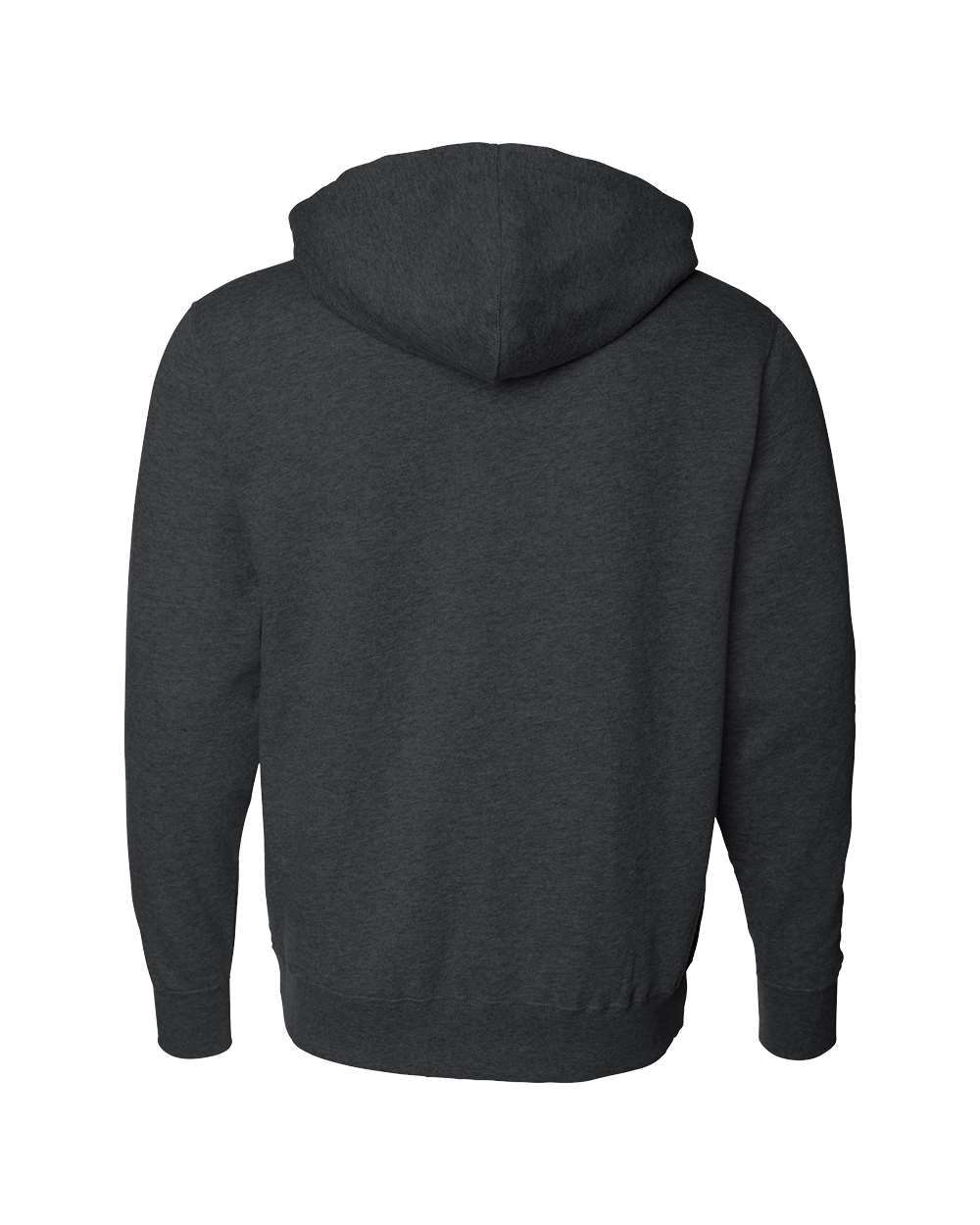 Men's Full-Zip Hooded Sweatshirt - Back - B22476093 - Charcoal Heather